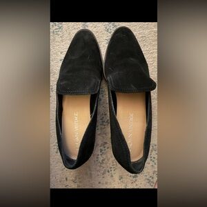 Crown Vintage Black Flats Suede Loafers
